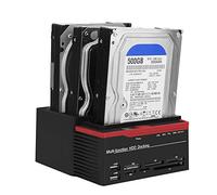 Zopsc USB 3.0 SATA/IDE HDD Docking Station Three-Bay Offline Clone HUB Reader 12V / 3A Independent Power Supply External Hard Drive Docking Station(US) 100-240V