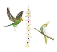 Zopseet Bird Cuttlebone Chewing Toy Cuttlebone Bird Cuttlebone Chewing Toys with Bell Calcium Supplement for Parakeet Cockatiel Lovebird Macaw