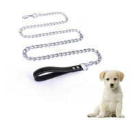 Zopseet Metal Dog Leash with Powerful Traction Chain for Small Dogs - Anti Chewing Leather