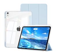 ZOPSGYU Case for iPad Air 11 Inch M3/M2 2025/2024, Air 5th/4th Gen 2022/2020 with Pencil Holder, Shockproof Cover with Clear Back Shell for iPad Air 11 Inch/10.9 Inch, Auto Sleep/Wake, Sky Blue