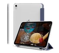 ZOPSGYU Case for iPad Air 11 Inch M4/M3/M2 (2026/2025/2024), iPad Air 5th/4th Generation 10.9 Inch (2022/2020) with Pencil Holder, Folio Protective Cover, Frosted Clear Back, Auto Wake/Sleep,Purple
