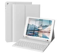 ZOPSGYU Case with Keyboard for iPad 9th/8th/7th Generation 10.2 inch 2021/2020/2019 Detachable Wireless Bluetooth Keyboard Cover Thin & Light with Left Side Pencil Holder Auto Wake/Sleep,(Gray)