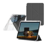 ZOPSGYU Clear iPad A16 11th/10th Gen Y-Fold Multi-Angle Stand Case,Black