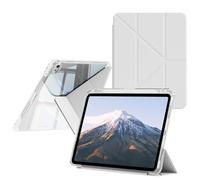 ZOPSGYU Clear iPad A16 11th/10th Gen Y-Fold Multi-Angle Stand Case,Grey