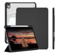 ZOPSGYU iPad（A16)11th/10th Gen Case Clear,built-in pen slot,Black