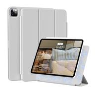 ZOPSGYU Magnetic Case for iPad Pro 11 Inch 4th/3rd/2nd Generation 2022/2021/2020, Powerful Magnetic Attachment, Detachable Folio Cover Support Pencil 2 Adsorption for iPad Pro 11“, Gray