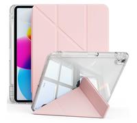 ZOPSGYU Y Fold Case for iPad (A16) 11th Generation 11 Inch 2025/ iPad 10th Generation 10.9 Inch 2022 with Pencil Holder, Support Portrait Stand, Trifold & Y-shaped Clear Cover for iPad a16, Pink