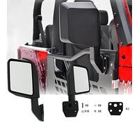 ZORASEN Side Mirrors for Half Door Tubular Door Side View Mirror Reflection Mirrors Fit for Jeep Wrangler CJ7 YJ TJ JK JL/Gladiator JT/Cherokee XJ -1 Pair