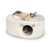 Zoratoo Noncollapsing Cat House with Robust Metal Frame, Two Layers Cat Bed Cat Cave with Removable Enclosed Fluffy Cover for Indoor Cats, Kittens and Puppies (Enclosed Cat House)