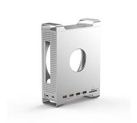 Zoravson Dock Stand for Mac Mini M4 with 10Gbps NVMe M.2 SSD Enclosure (Up to 8TB), 9in1 USB C Hub with 2x USB-A 10Gbps, 2x USB-A 2.0, 2x USB-C 10Gbps, SD/TF, Docking Station for Mac Mini M4/M4 Pro