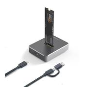Zoravson M.2 NVME/SATA SSD Enclosure, 10Gbps M.2 PCIe NVMe SSD to USB-C Adapter, External SSD Enclosure with Rtl9210b Chips, NVME to USB Docking Station for M and M&B Key in 2230/2242/2260/2280 SSDs