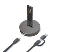 Zoravson M.2 NVMe & SATA to USB C Docking Station, M.2 NVMe SATA to USB Adapter, USB 3.1 Gen 2 (10Gbps) NVMe SSD Enclosure Reader for M & M+B Key,Aluminum Alloy, Fast Heat Dissipation