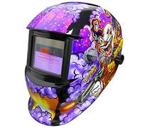 Zorax Auto Darking Welding Helmet (Joker), Large View, Solar & Battery Powered, Grinding Function, DIN9~13 Shade, Safety Gear