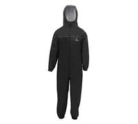 Zorax Boys Girls Black (4-5 Years) Waterproof Windproof Lightweight Kids Rain Suit Coat All in One Dry Suit Puddle Unisex Drip Drop Raincoat