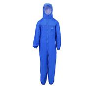 Zorax Boys Girls Blue (5-6 Years) Waterproof Windproof Lightweight Kids Rain Suit Coat All in One Dry Suit Puddle Unisex Drip Drop Raincoat