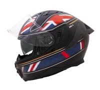 Zorax Hunter Union Jack XL (61cm) Double Visor Full Face Motorcycle Motorbike Helmet ECE 2206 Aproved