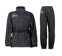 Zorax Motorbike Motorcycle Waterproof Adult One-piece Rain Suit for Men Women with Reflective Stripes, Carry Bag Black 3XL