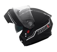 Zorax Safari Matt Black/White XXL (63-64cm) Double Visor Full Face Motorcycle Motorbike Helmet ECE 2206 Approved