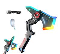 ZoraYorce 2-in-1 Deformable Mechanical Sword Axe with Colorful LED & Spray Mist Sound Effects Transformable Light Up Axe Sword Toy Creative Cosplay Prop for Kids Boys (Red)