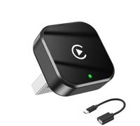 ZoraYorce 2-in-1 Wireless CarPlay Adapter Plug and Play CarPlay Converter