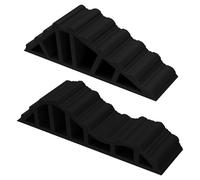 ZoraYorce 2PCS RC Climbing Curved Obstacle Plastic RC Car Obstacle Set Simulation Off-road Obstacles for TRX4M SCX24 FCX24 1/18 1/24 Scale Crawler Car (Black)