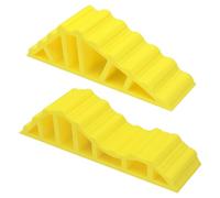 ZoraYorce 2PCS RC Climbing Curved Obstacle Plastic RC Car Obstacle Set Simulation Off-road Obstacles for TRX4M SCX24 FCX24 1/18 1/24 Scale Crawler Car (Yellow)
