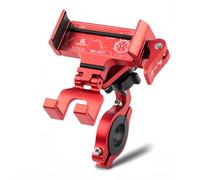 ZoraYorce 360 Swivel Universal Bicycle Phone Mount Bicycle Phone Holder (Red Handlebar)
