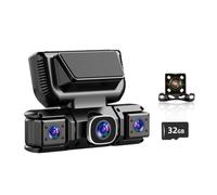 ZoraYorce 4 Channel Dash Cam 1080P Front/Rear Inside Left Right Car Camera | Four-lens 1080P dash cam with night vision, WiFi & APP control, parking mode, driving video recorder, 4 channel coverage