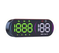 ZoraYorce Car HUD Display GPS Speedometer KM MPH Compass Universal | Universal All Car Types Display USB Powered Compass Overspeed Warning Auto Brightness Dual-Zone LED Trip Distance Time