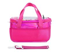 ZoraYorce - Carry bag with shoulder strap, portable storage bag, travel organiser for Toniebox, starter set for Tonies figures, headphones and charging station, pink-red, Casual