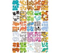 ZoraYorce DIY 3D Creative Paper Jigsaw Puzzle Smart Paper Jigsaw Puzzle Set Early Education Craft Assembly Toy for Classroom & Family Fun Activity (Animals)