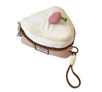 ZoraYorce Large-Capacity Triangular Cake Cosmetic Pouch Large Capacity Portable Toiletry Bag Miscellaneous Storage Bags for Shopping and Outdoor Family Outings
