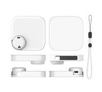 ZoraYorce Silicone Protective Sleeve with Lanyard Protective Cover Drop-Proof & Shock-Proof Protective Shell for for Soundcore Anker Work Voice Recorder (White)