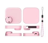 ZoraYorce Silicone Protective Sleeve with Lanyard Protective Cover Drop-Proof & Shock-Proof Protective Shell for for Soundcore Anker Work Voice Recorder (Pink)