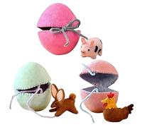 ZoraYorce Surprise Easter Egg Crafted from Wool Felt - Handmade Felt Easter Egg with a Hidden Toy Inside, Perfect for Easter Baskets, Decorative Boxes, Home Holiday Displays, or Party Surprise Gifts