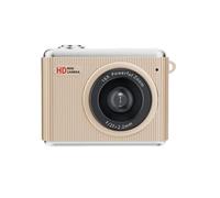 ZoraYorce Thumb Sized Action Camera 1080P HD Video 16X Zoom Keychain Video Recorder Support 128GB Card for Students Travel and Everyday Use (Gold)