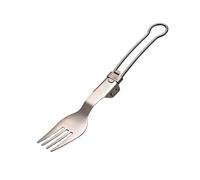 ZoraYorce Titanium Foldable Cutlery Set - Ultralight, High Temp, Portable | Ultralight 3-in-1 titanium cutlery set with folding lock; withstands high temps, sandblasted finish, ideal for camping and