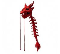 ZoraYorce Wearable Dinosaur Skeleton Plush Costume Breathable Realistic 3D Plushies Skeleton Multi-Purpose 3D Dino Skull Headpiece & Spine Kids Halloween Themed Costume Cosplay & Dress-Up Play (Red 4)