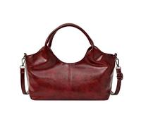 ZoraYorce Women PU Leather Shoulder Bag Lightweight & Portable Crossbody Bag Solid Color Top Handle Bag with Inner Pocket for Gift Commute Daily Casual Matching (Red)