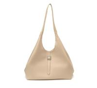 ZoraYorce Women PU Leather Shoulder Bag Lightweight & Portable Underarm Purse Solid Color Armpit Bag Large Capacity for Gift Commute Daily Casual Matching (White)