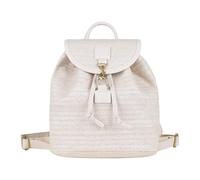 ZoraYorce Women Striped Woven Backpack Handmade Flap Design Lightweight Portable Rattan Rucksack For Daily Commute School Travel Use