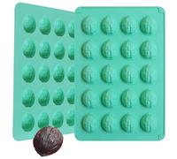 Zorazio 2Pack Walnut Cookie Maker Silicone, Nonstick Oreshki Mold Maker for Baking, 20Cavity Walnut Silicone Mold for Cookie, Chocolate, Candy