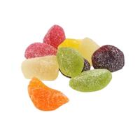 Zorba Online Fruit Jellies Sugar Coated Fruit Flavoured Soft Candy 250g Bag Free from Artificial Colours and Flavours, Vegetarian, and Vegan British Sweets