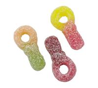 Zorba Online Pick n Mix Mini Sour Dummies Sugar Coated Fruit Flavoured Chewy Candy 1kg Bag Dairy Free, Vegetarian, Vegan, and Gelatine Free British Sweets