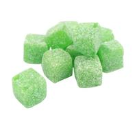 Zorba Online Sour Apple Cubes Apple Flavour Hard Boiled Candy with Chewy Centre 1kg Bag Traditional Vegetarian, Vegan, and Gluten Free British Sweets