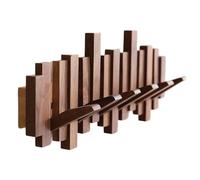 Zorbal Piano Coat Rack, 6-Hook Coat Hooks Wall Mounted with Piano Key Design, Solid Wood Coat Hooks for Entryway & Bedroom, Modern Space Saving Storage Solution
