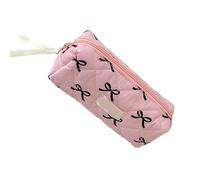 ZORESCOLEO High Capacity Pencil Case Bowknot Pen Pouches Portable Pen Organizers Travel Makeup Storage Bag for Women Girl Student