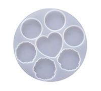 ZORESCOLEO Round Phone Grip Epoxy Resin Mold Silicone Phone Socket Resin Molds Irregular Round Phone Holder Molds Craft Too