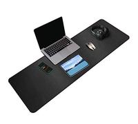 ZORESYN Large Gaming Desk Mat 120x40cm (Black), PU Leather Extended Mouse Pad with Keyboard Space, Waterproof & Nonslip Base