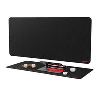 ZORESYN Large Mouse Pad 43.3x19.7 Inch, Big Desk Mat with Cloth Surface & Durable Stitching, Computer Keyboard Mat, Non-Slip Office Desk Protector for Home Office Gamers, Black